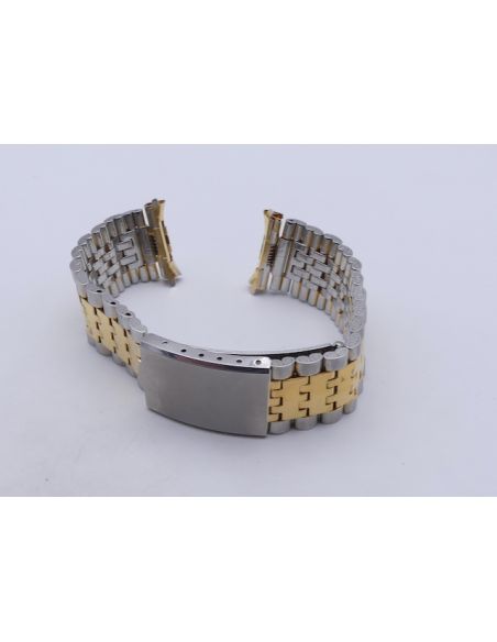 Bracelet or/acier Anses ressort - Spring end-links - 17/20mm