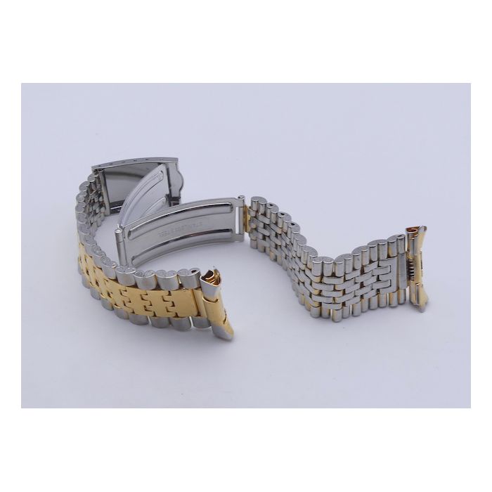 Bracelet or/acier Anses ressort - Spring end-links - 17/20mm