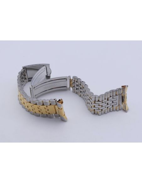 Bracelet or/acier Anses ressort - Spring end-links - 17/20mm