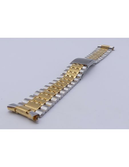 Bracelet or/acier Anses ressort - Spring end-links - 17/20mm