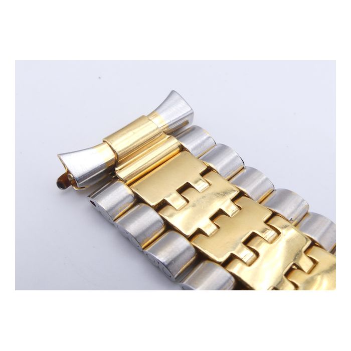 Bracelet or/acier Anses ressort - Spring end-links - 17/20mm