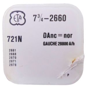 ETA 2660 - 721 Balancier avec spiral plat (à l'unité) - Balance with flat hairspring regulated (per unit)