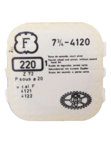 Felsa 4120 - 220 Roue de seconde court pivot (à l'unité) - Fourth wheel and pinion without second hand bit (per unit)