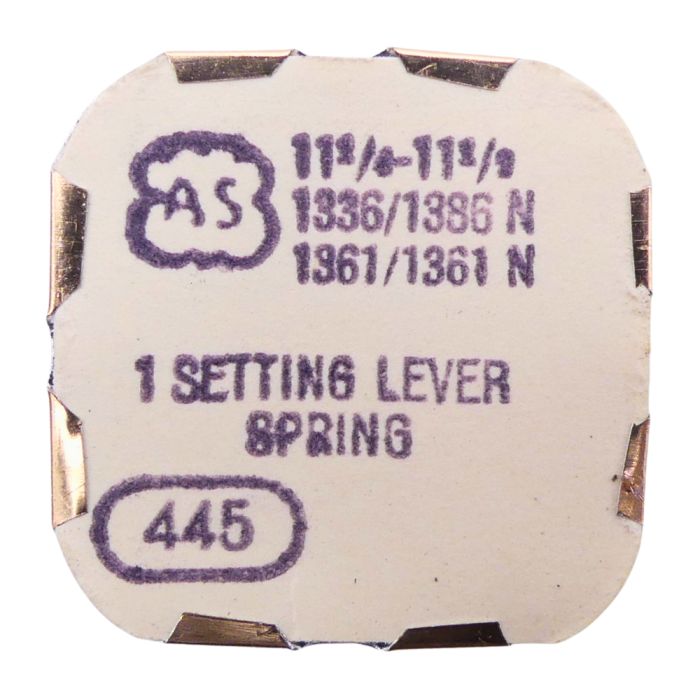 AS 1336/1336N - 445 Ressort de tirette (à l'unité) - Setting lever spring (set bridge) (per unit)