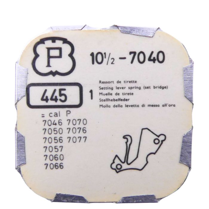 Peseux 7040 - 445 Ressort de tirette (à l'unité) - Setting lever spring (set bridge) (per unit)