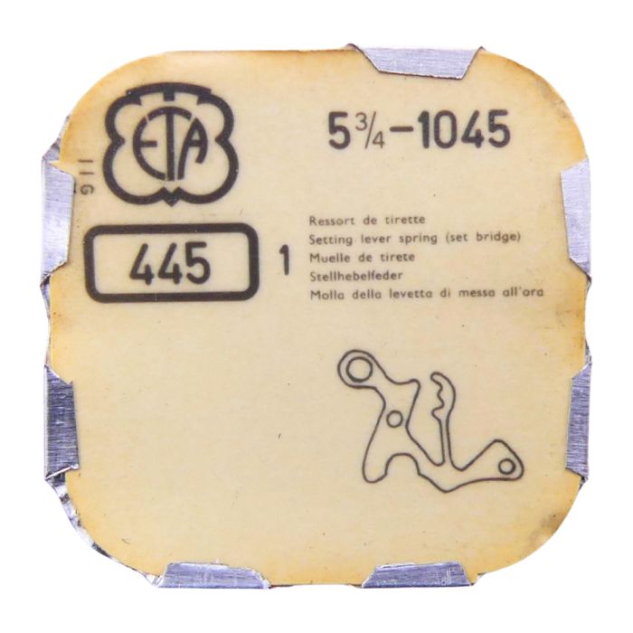 ETA 1045 - 445 Ressort de tirette (à l'unité) - Setting lever spring (set bridge) (per unit)