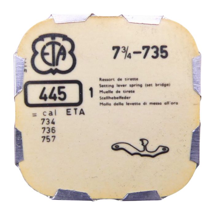 ETA 735 - 445 Ressort de tirette (à l'unité) - Setting lever spring (set bridge) (per unit)