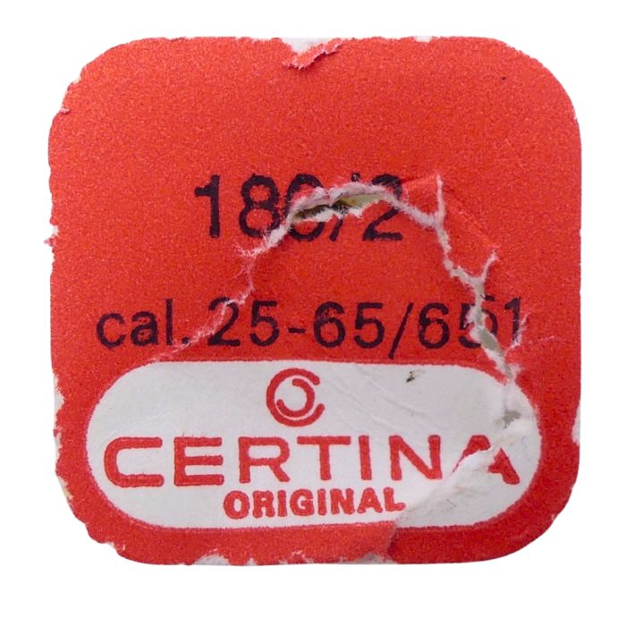 Certina 25-65/651 - 180/2 Barillet avec arbre et ressort de freinage (à l'unité) - Barrel with arbor and brake spring (per unit)