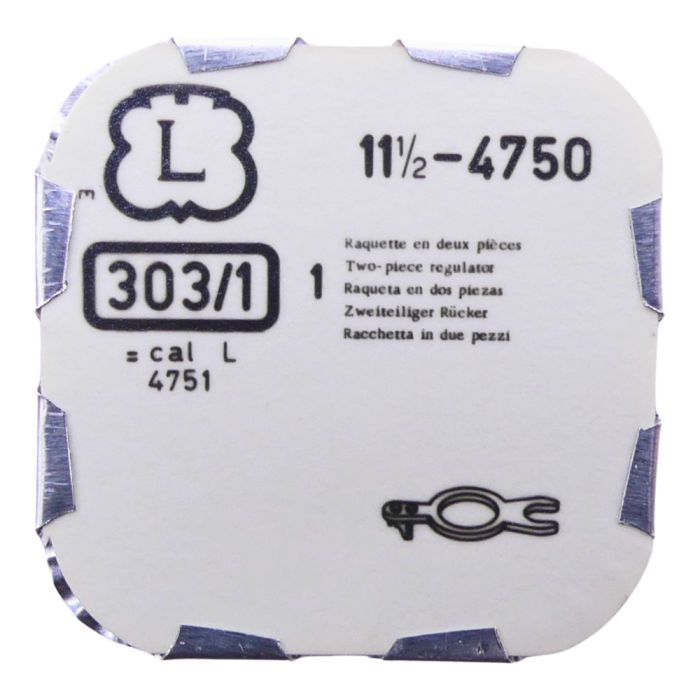 Landeron 4750 - 303 Raquette en deux pièces pour spiral plat (à l'unité) - Two-piece regulator for flat-hairspring (per unit)