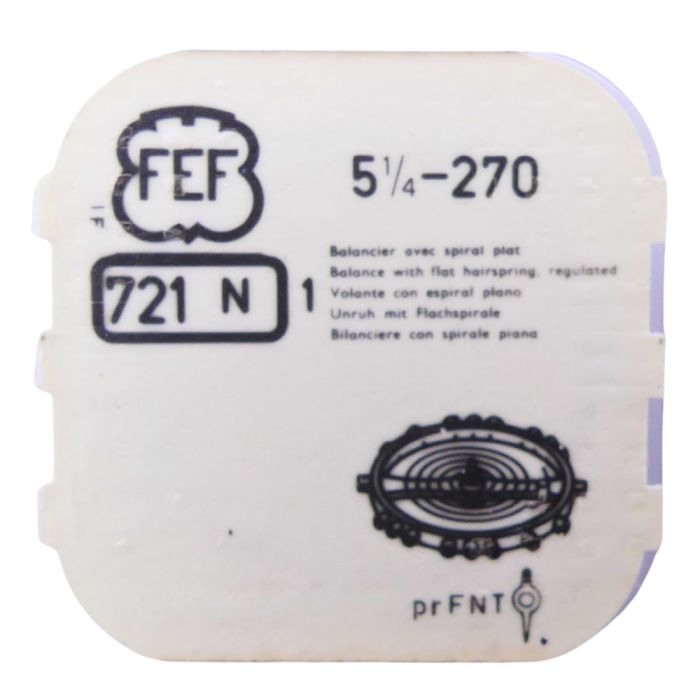 FHF 270 - 721 Balancier avec spiral plat (à l'unité) - Balance with flat hairspring regulated (per unit)
