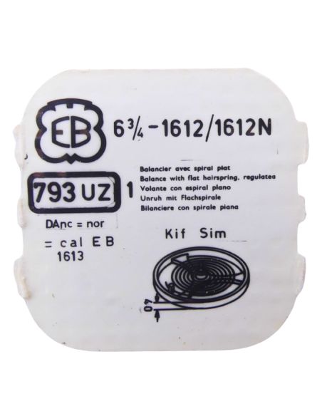 EB 1612/1612N - 793 Balancier avec plateau et spiral (à l'unité) - Balance with roller regulated (per unit)
