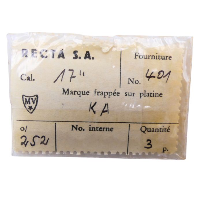 Recta 17 - 401 Tige de remontoir (à l'unité) - Winding stem (per unit)