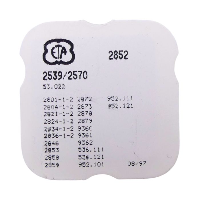 ETA 2852 - 2539 Commande du correcteur de quantième (à l'unité) - Date corrector lever (per unit)