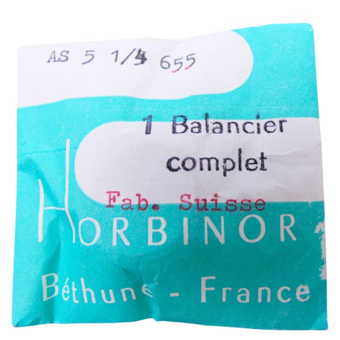 AS 655 - 721 Balancier avec spiral plat (à l'unité) - Balance with flat hairspring regulated (per unit)