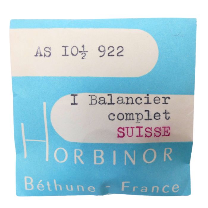 AS 922 - 721 Balancier avec spiral plat (à l'unité) - Balance with flat hairspring regulated (per unit)