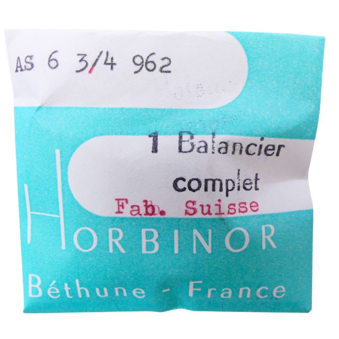 AS 962 - 721 Balancier avec spiral plat (à l'unité) - Balance with flat hairspring regulated (per unit)