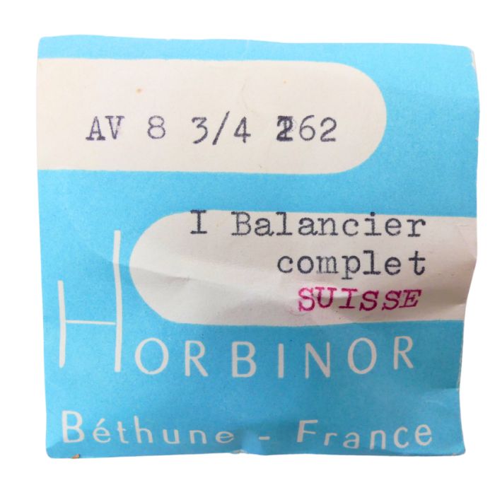 AV 262 - 721 Balancier avec spiral plat (à l'unité) - Balance with flat hairspring regulated (per unit)
