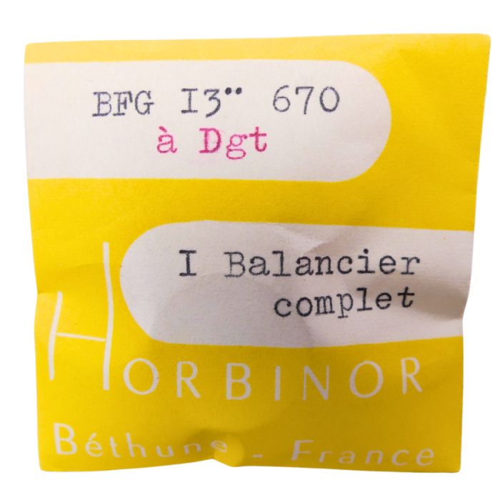 BFG 670 - 721 Balancier avec spiral plat (à l'unité) - Balance with flat hairspring regulated (per unit)