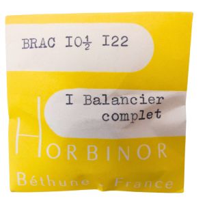 Brac 122 - 721 Balancier avec spiral plat (à l'unité) - Balance with flat hairspring regulated (per unit)