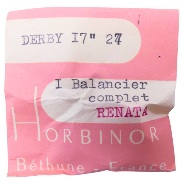 Derby 27 - 721 Balancier avec spiral plat (à l'unité) - Balance with flat hairspring regulated (per unit)