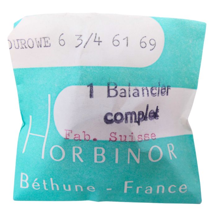 Durowe 69 - 721 Balancier avec spiral plat (à l'unité) - Balance with flat hairspring regulated (per unit)