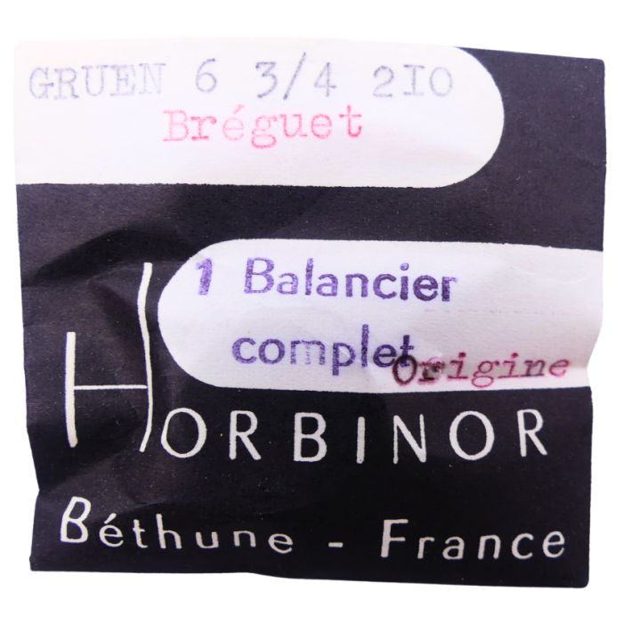 Gruen 210 - 721 Balancier avec spiral plat (à l'unité) - Balance with flat hairspring regulated (per unit)