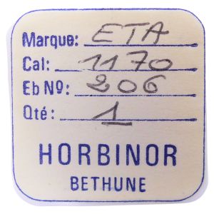 ETA 1170 - 206 Roue de centre percée sans chaussée (à l'unité) - Center wheel and pinion drilled without cannon pinion (per unit