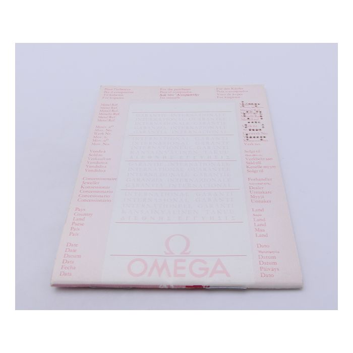 Omega vintage 1031 Garantie vierge - International Guarantee
