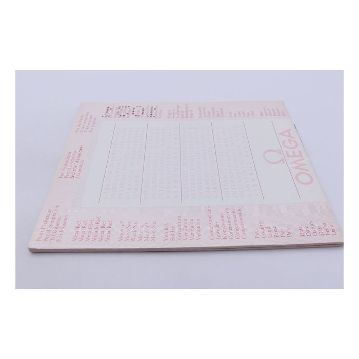 Omega vintage 1031 Garantie vierge - International Guarantee