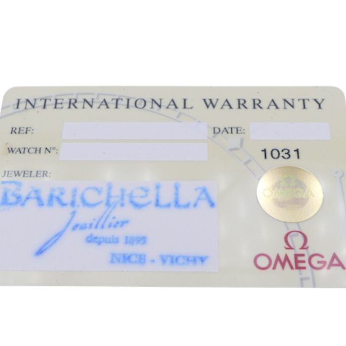 Omega1031 Carte de Garantie- International Warranty
