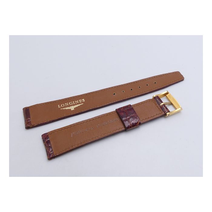 Longines vintage Bracelet croco - Genuine croco strap - 16mm