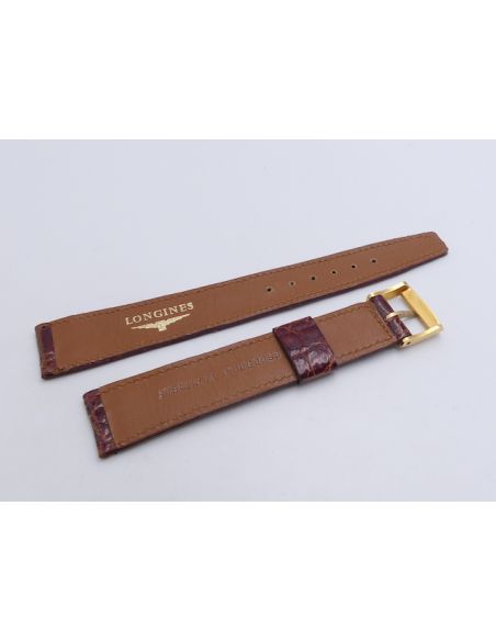 Longines vintage Bracelet croco - Genuine croco strap - 16mm