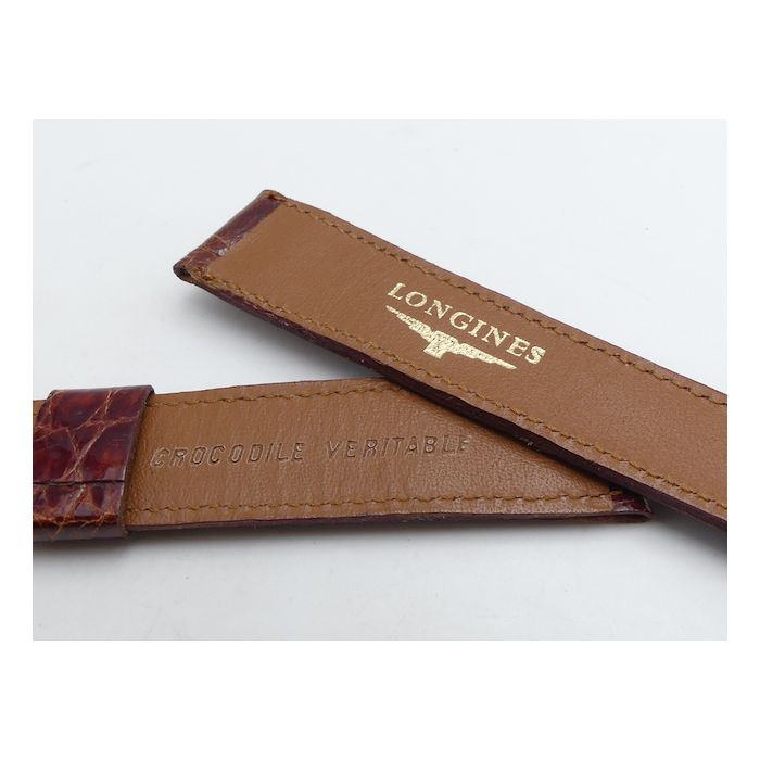 Longines vintage Bracelet croco - Genuine croco strap - 16mm
