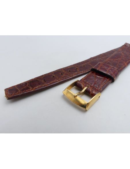 Longines vintage Bracelet croco - Genuine croco strap - 16mm