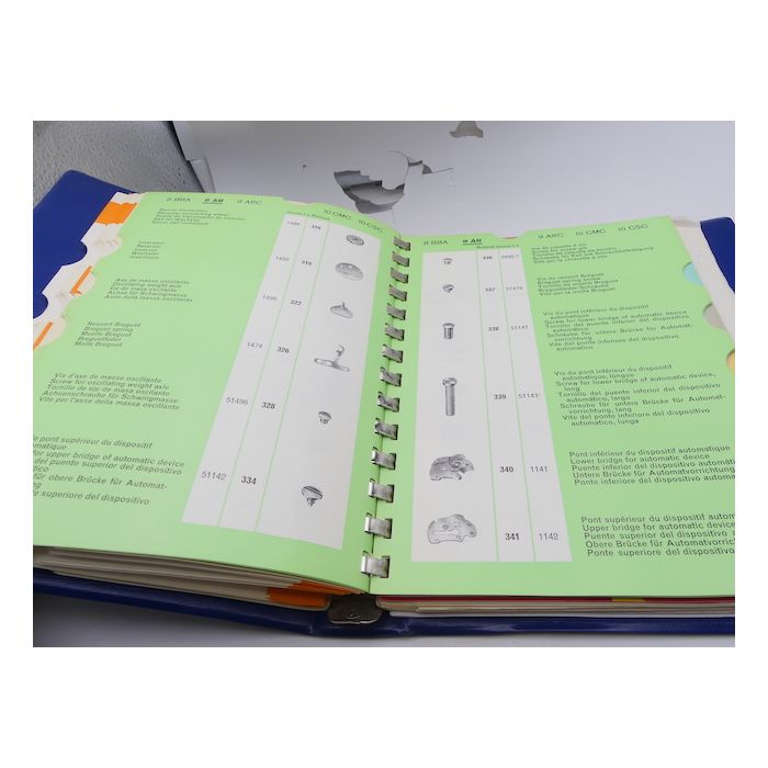 Bulova Catalogue des pièces - Repair parts Catalogue - Tome II + III