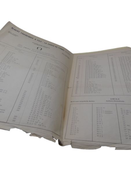 Omega Catalogue technique 1960 - Utilization of spare parts