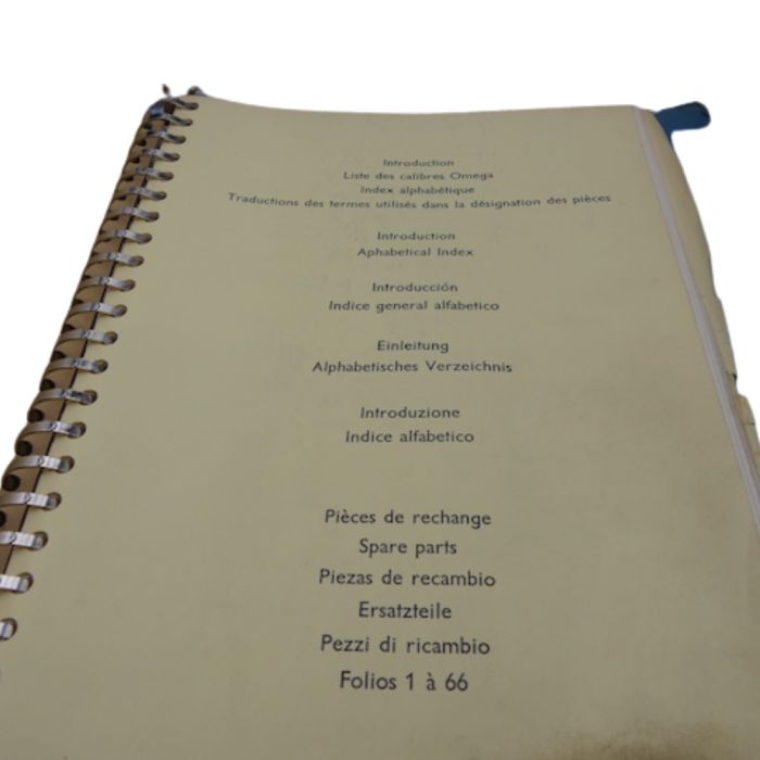 Omega Catalogue technique 1960 - Utilization of spare parts