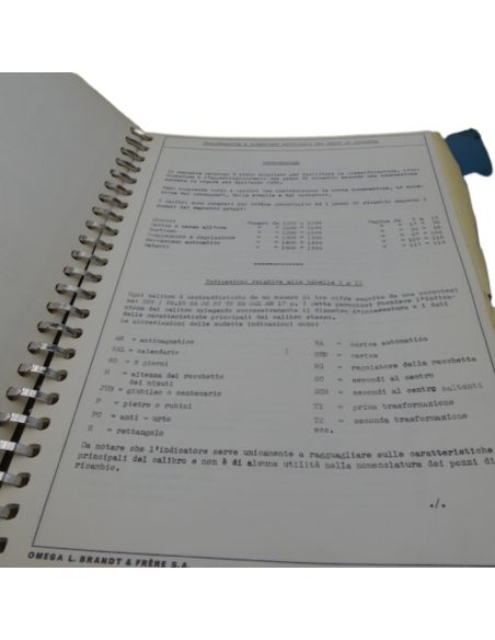 Omega Catalogue technique 1960 - Utilization of spare parts