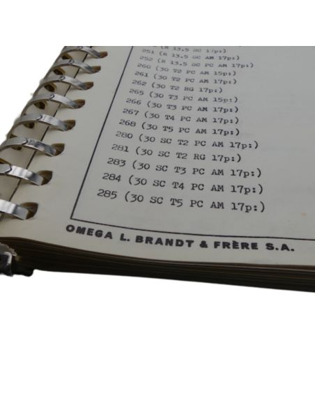 Omega Catalogue technique 1960 - Utilization of spare parts