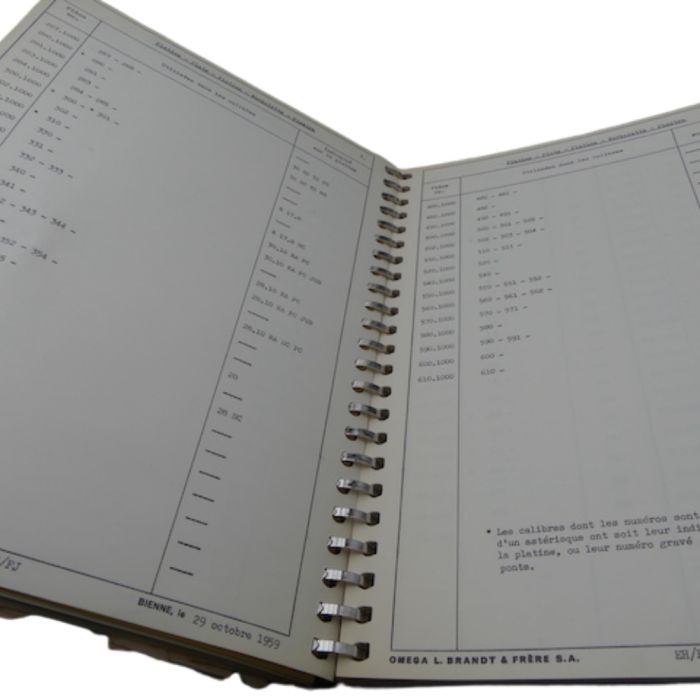 Omega Catalogue technique 1960 - Utilization of spare parts