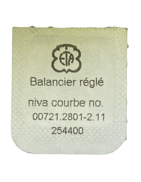 ETA 2801-2 - 721 Balancier avec spiral plat (à l'unité) - Balance with flat hairspring regulated (per unit)