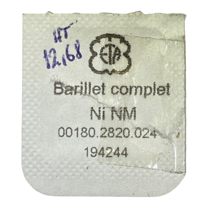 ETA 2820 - 180/1 Barillet complet (avec ressort) (à l'unité) - Barrel complete (with mainspring) (per unit)