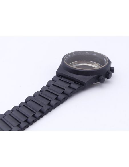 Lemania 1873 Boîtier PVD noir - Black case with strap