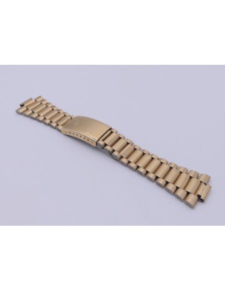 Pulsar Calculator Time computer Bracelet doré - gold filled strap - 1977