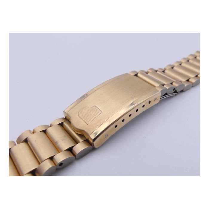 Pulsar Calculator Time computer Bracelet doré - gold filled strap - 1977