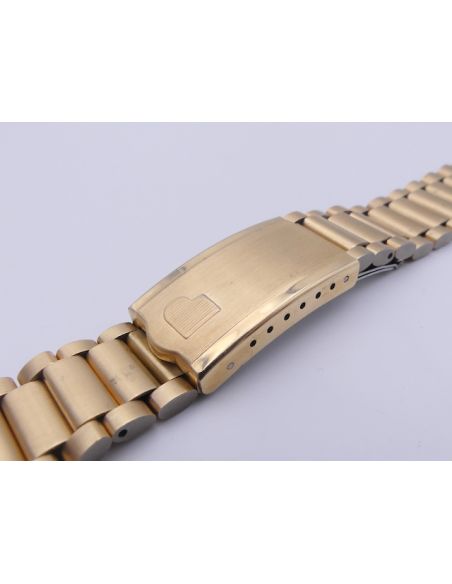 Pulsar Calculator Time computer Bracelet doré - gold filled strap - 1977
