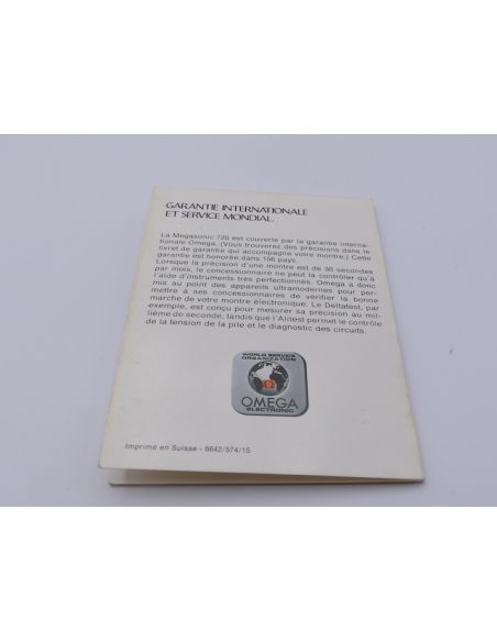 Omega Megasonic 720 Livret - Booklet 
