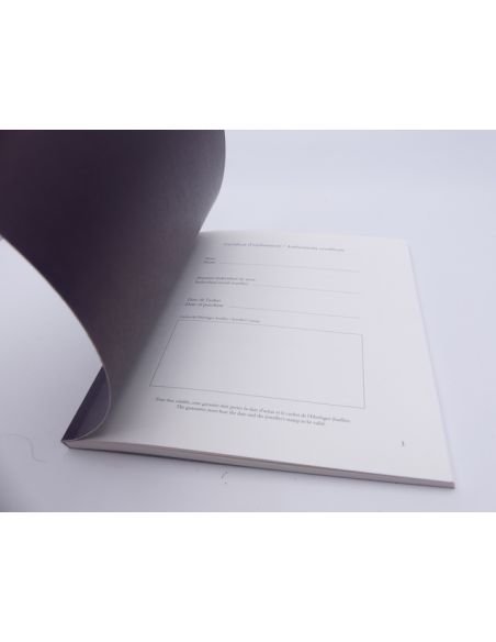 Boucheron Garantie internationale vierge - International Guarantee