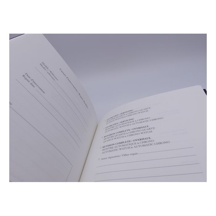 Boucheron Garantie internationale vierge - International Guarantee