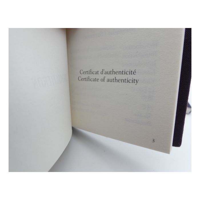 Boucheron Garantie internationale vierge - International Guarantee